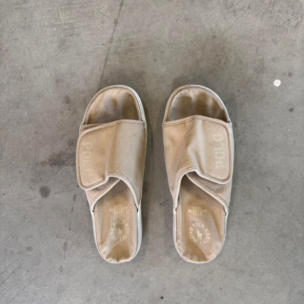 Polo-ralph-lauren Men's Tan and Cream Slides